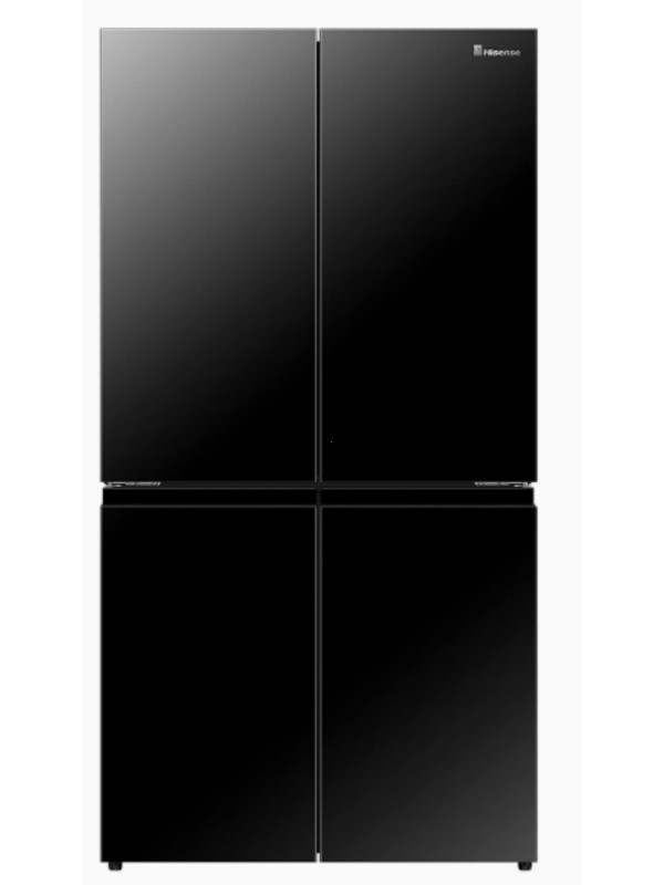 Refrigerator: Hisense 670 L Inverter French Door Frost-Free Multi-Door Refrigerator Appliance with My Fresh Choice Zone (RQ670N4SBU, Black Glass Finish), 670 litres